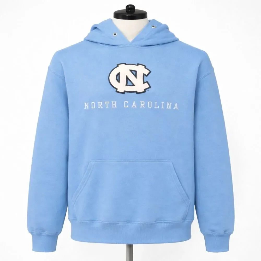 Vintage Cotton Exchange UNC Carolina Tarheels Embroidered Hoodie Sweatshirt S